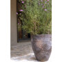 Pottery Pots Oyster Bernd ronde plantenbak bruin detail